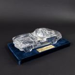 Mercedes crystal car marked Hofbauer, made in W-Germany, with plaque European Cup Final Round RSC An