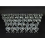 Collection of 39 Baccarat crystal glasses