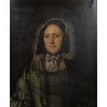19th century oil on canvas lady portrait