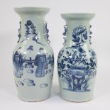 Lot of 2 Chinese celadon vases, late 19th century