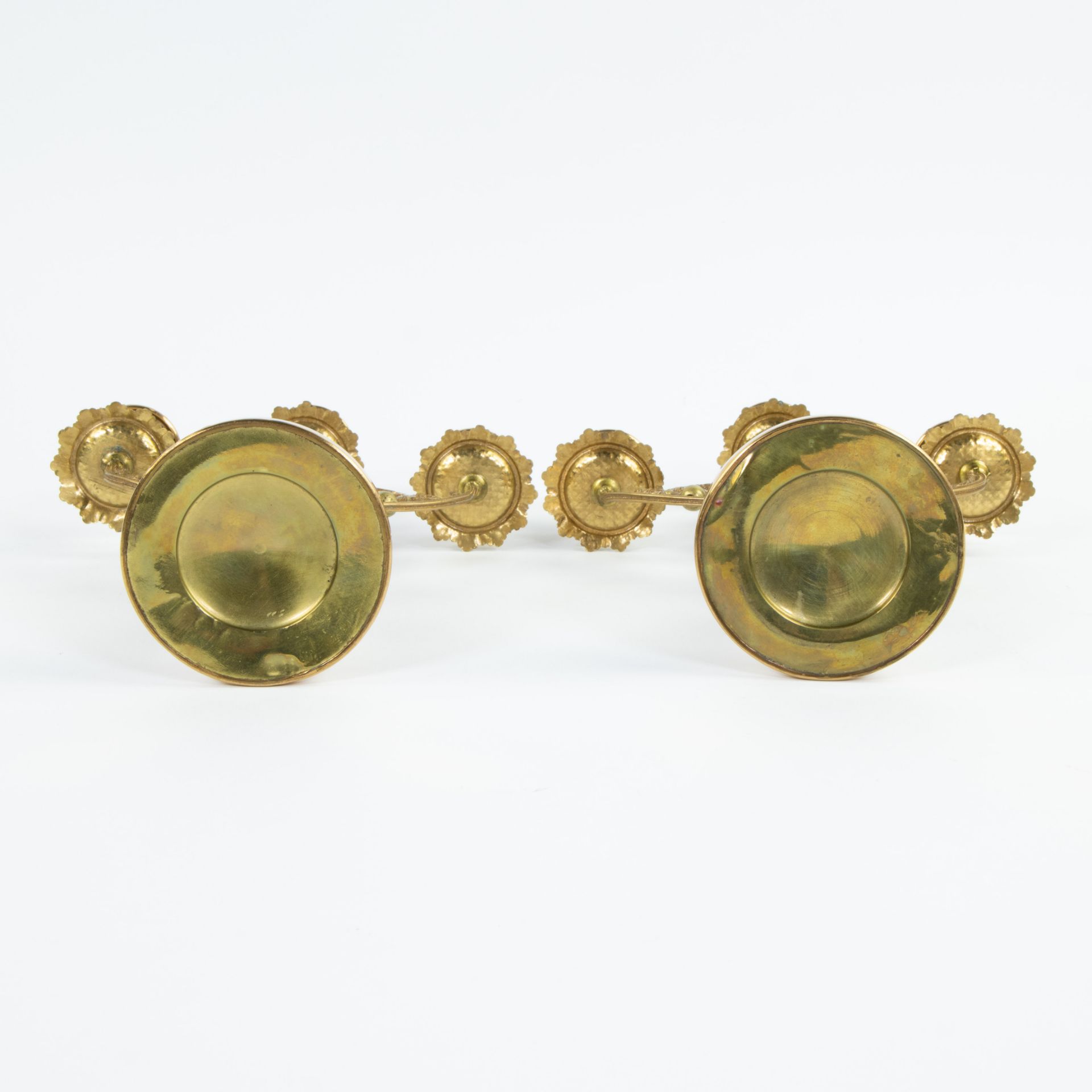 Pair of ormolu neo-Gothic candlesticks, circa 1900 - Image 5 of 5