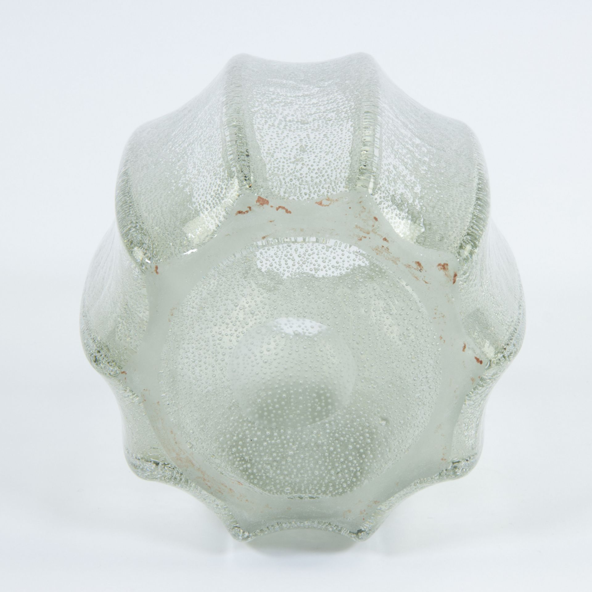 Daum Nancy clear bubbled glass vase, France - Image 5 of 5