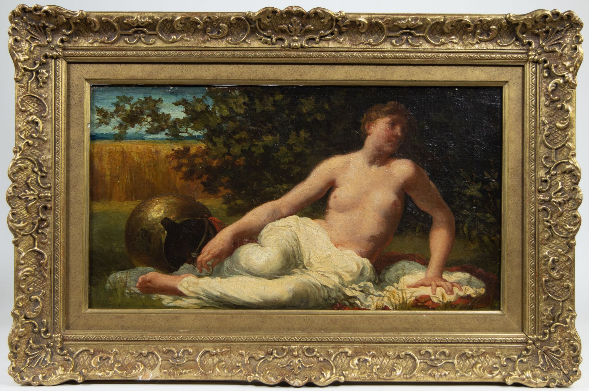 19th century oil on canvas Nude Louisa Beresford, Marquise of Waterford, British model of the Pre-Ra - Bild 2 aus 3