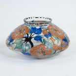 Vase made in 1925 with stylised plant enamel decoration, Adrien MAZOYER (France)
