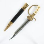 Hunting dagger with matching scabbard, 20th century