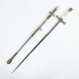 American maconic sword 19th century, on blade maker W.A. Raymolo New York N.Y. owner B.V. Morrell