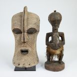 African mask and statue SONGYE
