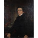 Oil on canvas Men's portrait portrait 1st half 19th century