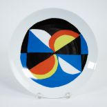Sonia DELAUNAY (1885-1979), plate in Limoges porcelain 'Windsor', Artcurial edition, signed, limited