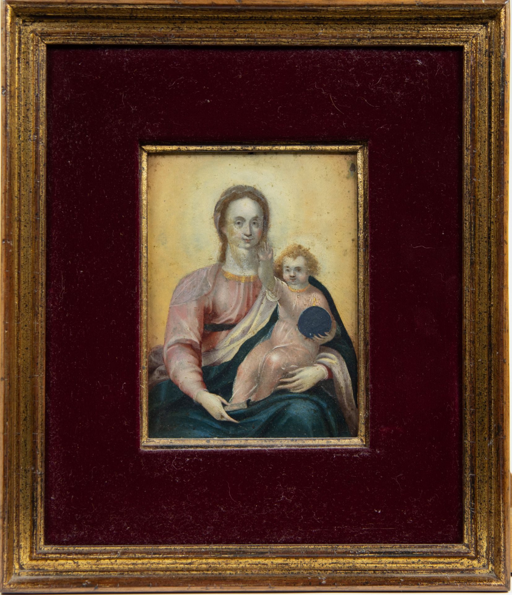 Oil on copper Madonna and Child, Southern European, 17th/18th century - Image 2 of 3