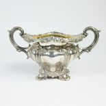 A silver sugar bowl marked R12M