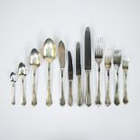 Silver cutlery, 159 pieces, silver 800, weight 5449 grams