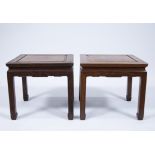 Pair Chinese side tables or pied de stalles