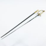 Ceremony sword officer with nacre handle and matching scabbard