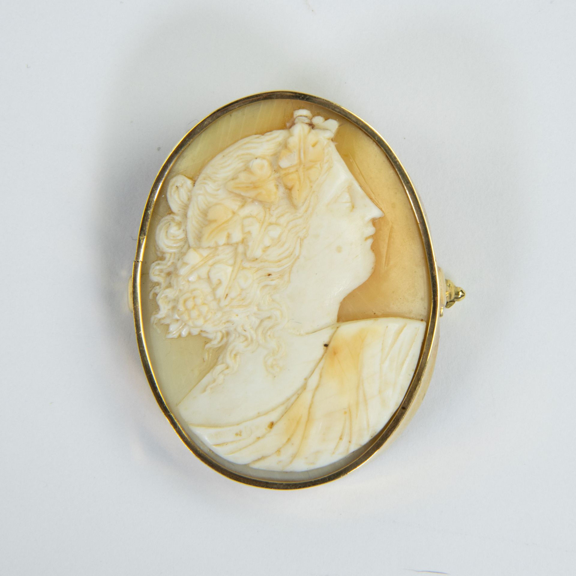 Art Nouveau cameo in gold mount