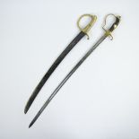 Lot of bayonet, French, 19th century and parry sword, Turkish, 19th century