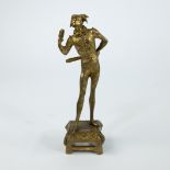 Vienna gold patterned bronze Harlequin, 19th century