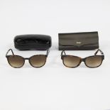 Lot of 2 Chanel and Cartier sunglasses with matching glasses case