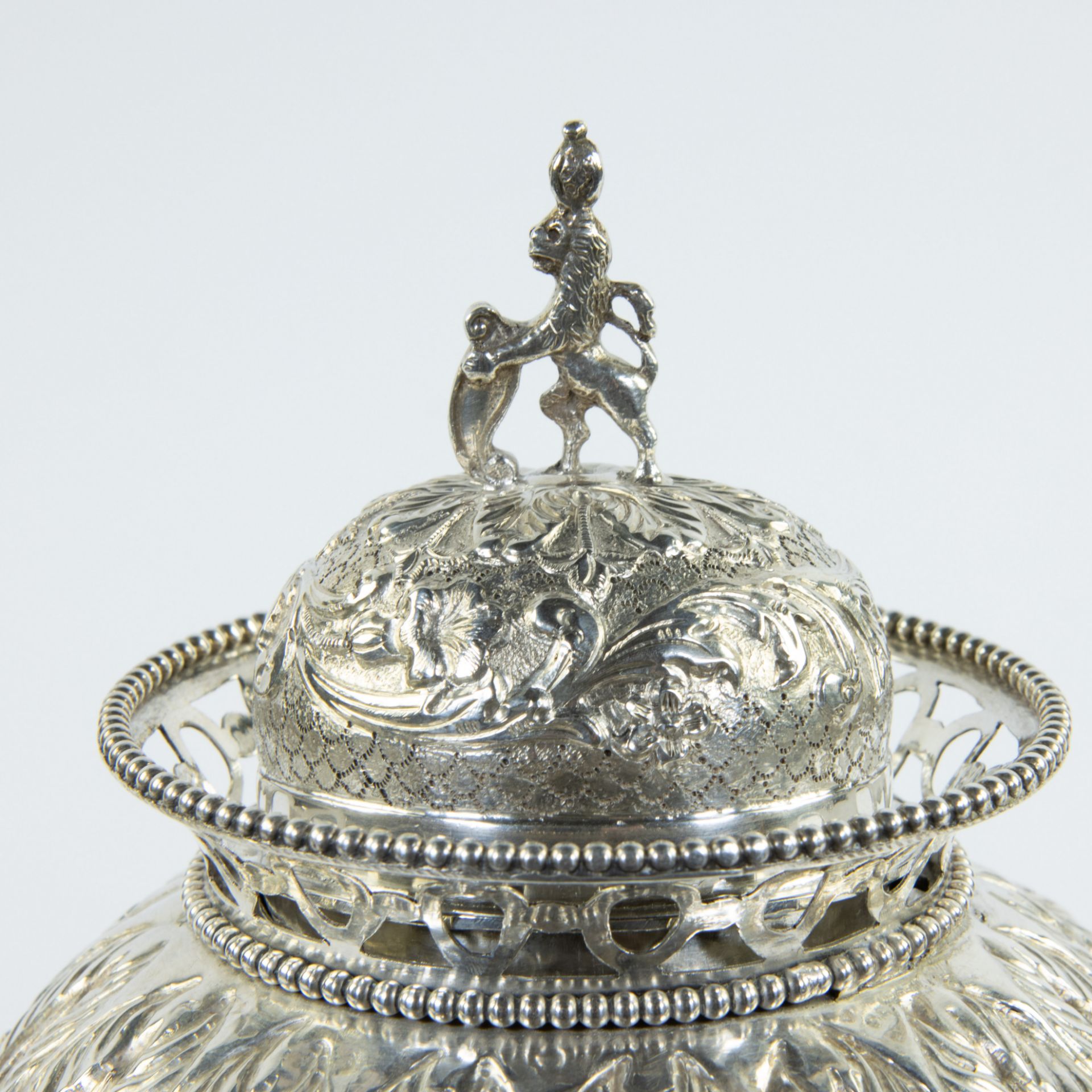 Solid silver coffee pot Ate de Groot Boersma Friesland, 772 grams, marked - Image 5 of 6