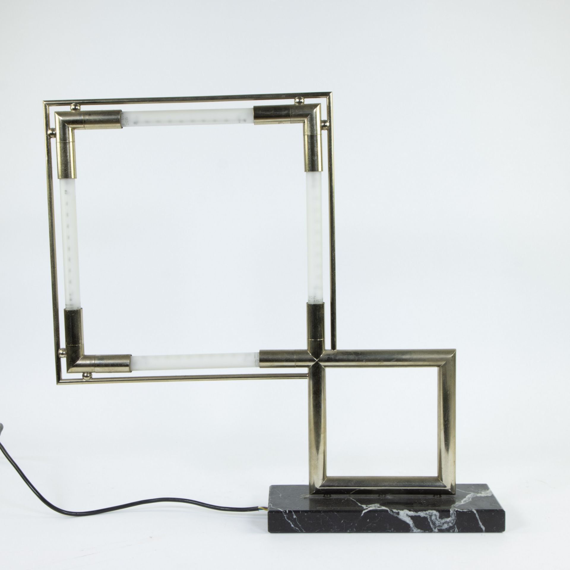 Quadro vintage table lamp by Jacques Adnet