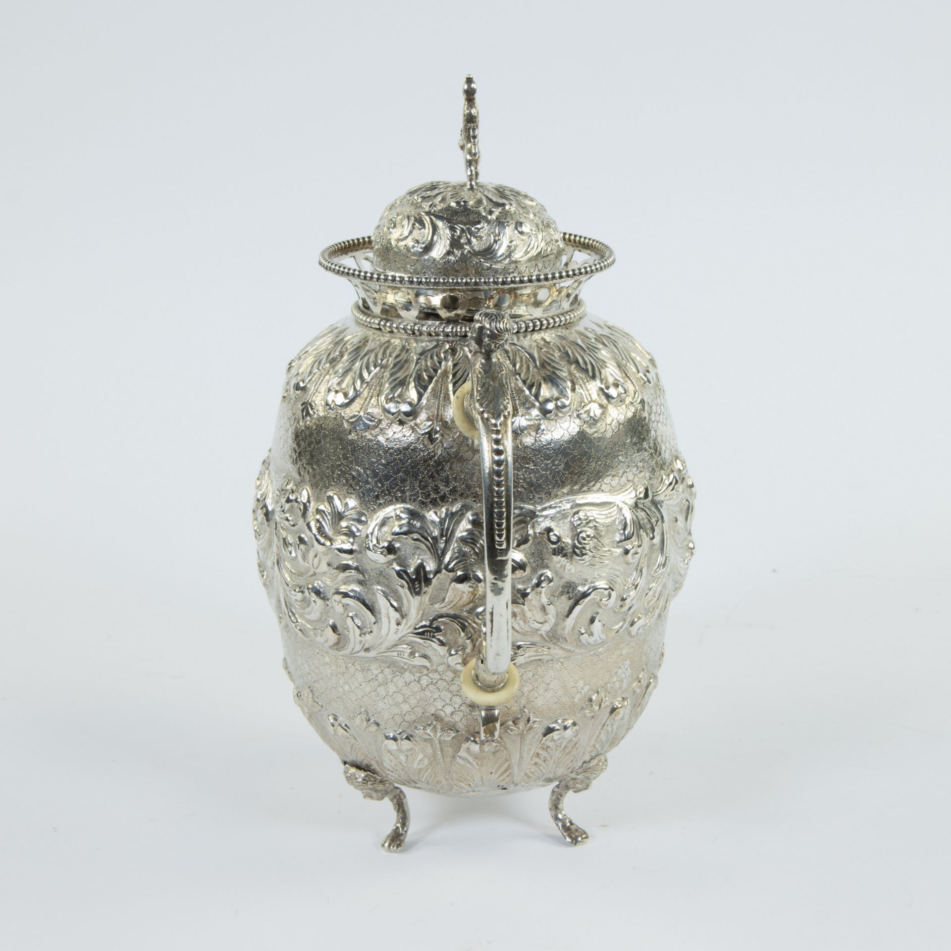 Solid silver coffee pot Ate de Groot Boersma Friesland, 772 grams, marked - Image 4 of 6