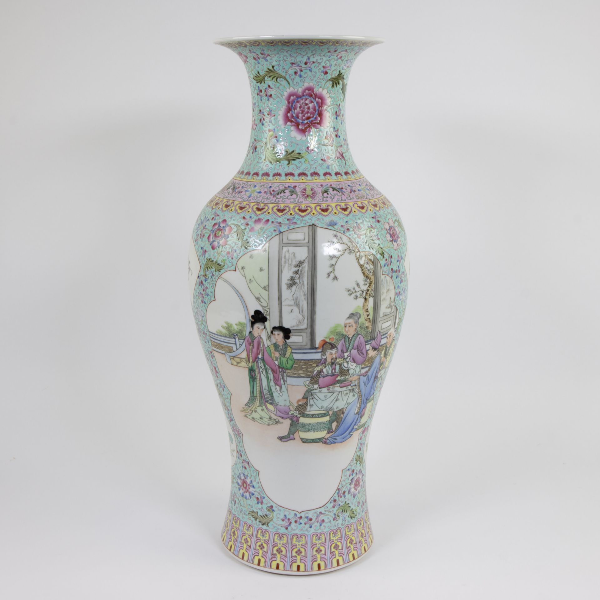 Collection of Chinese porcelain, baluster vase famille rose and 18th century plate with martial scen - Image 2 of 10