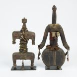 Lot of 2 African tribal wooden dolls Namji