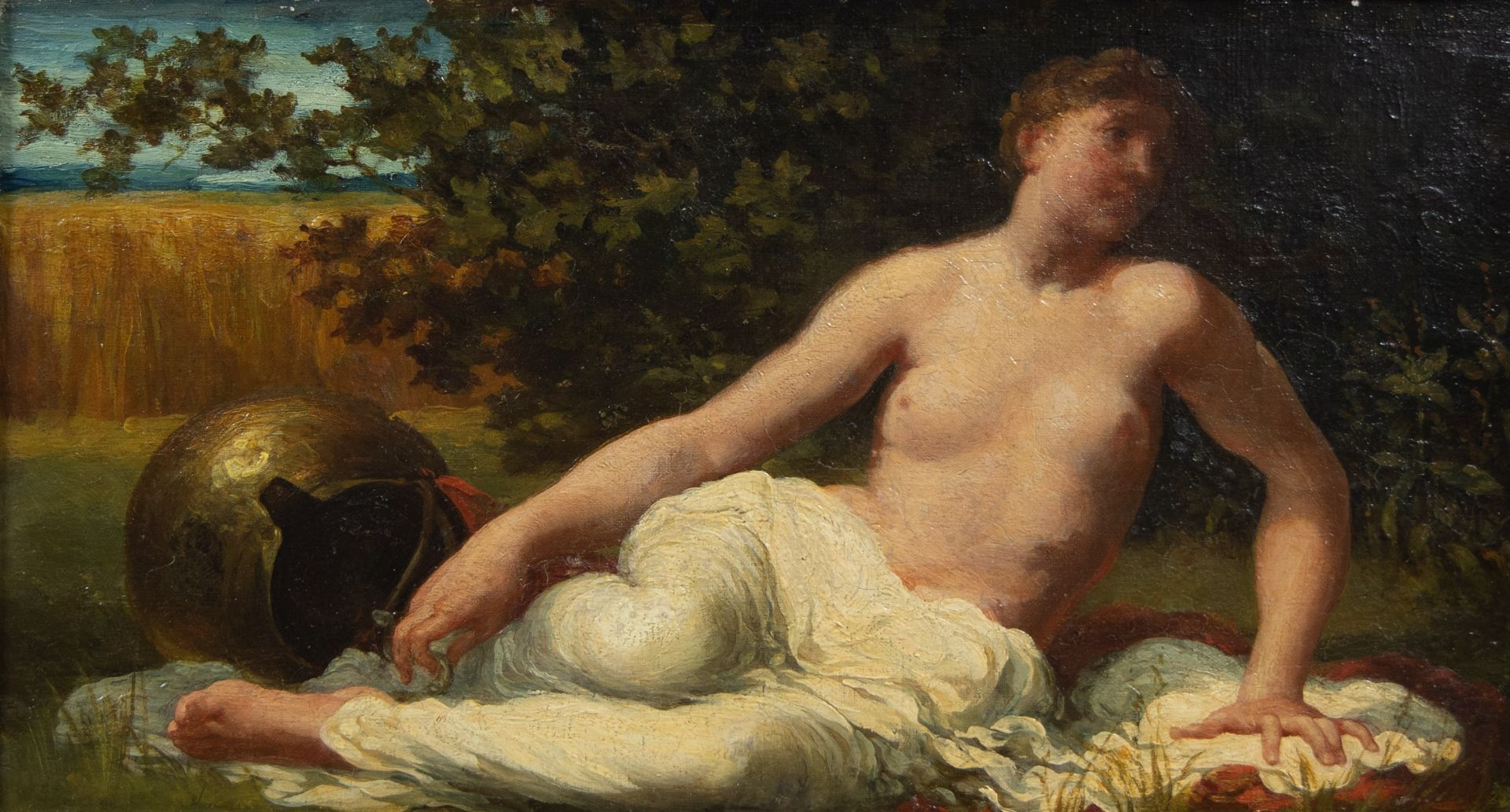 19th century oil on canvas Nude Louisa Beresford, Marquise of Waterford, British model of the Pre-Ra