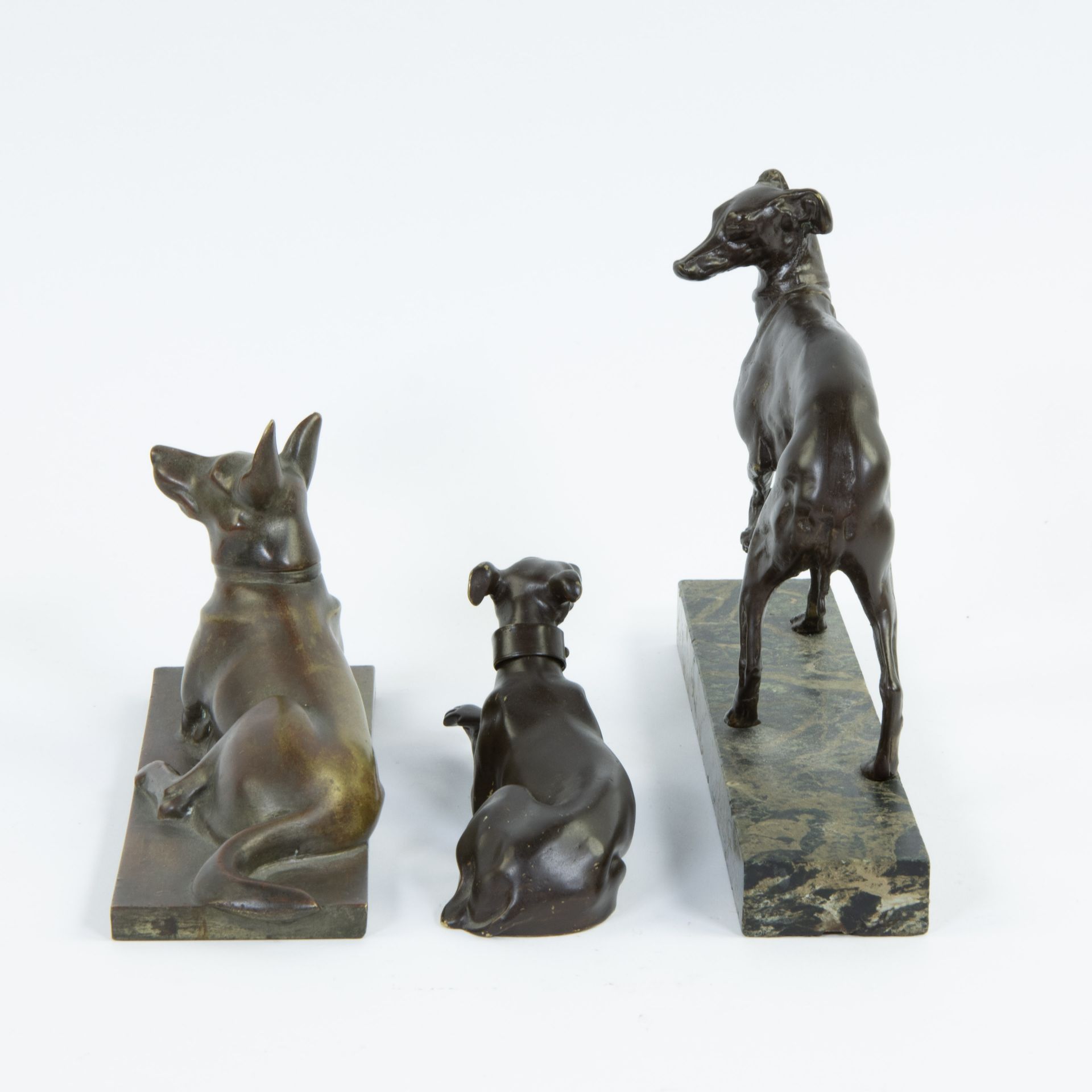 Collection of 3 bronze dogs - Image 4 of 4