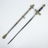 American 19th century maconic sword marked William T. Shaw