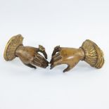 Pair of wooden hands with polychromy 18th/19th century