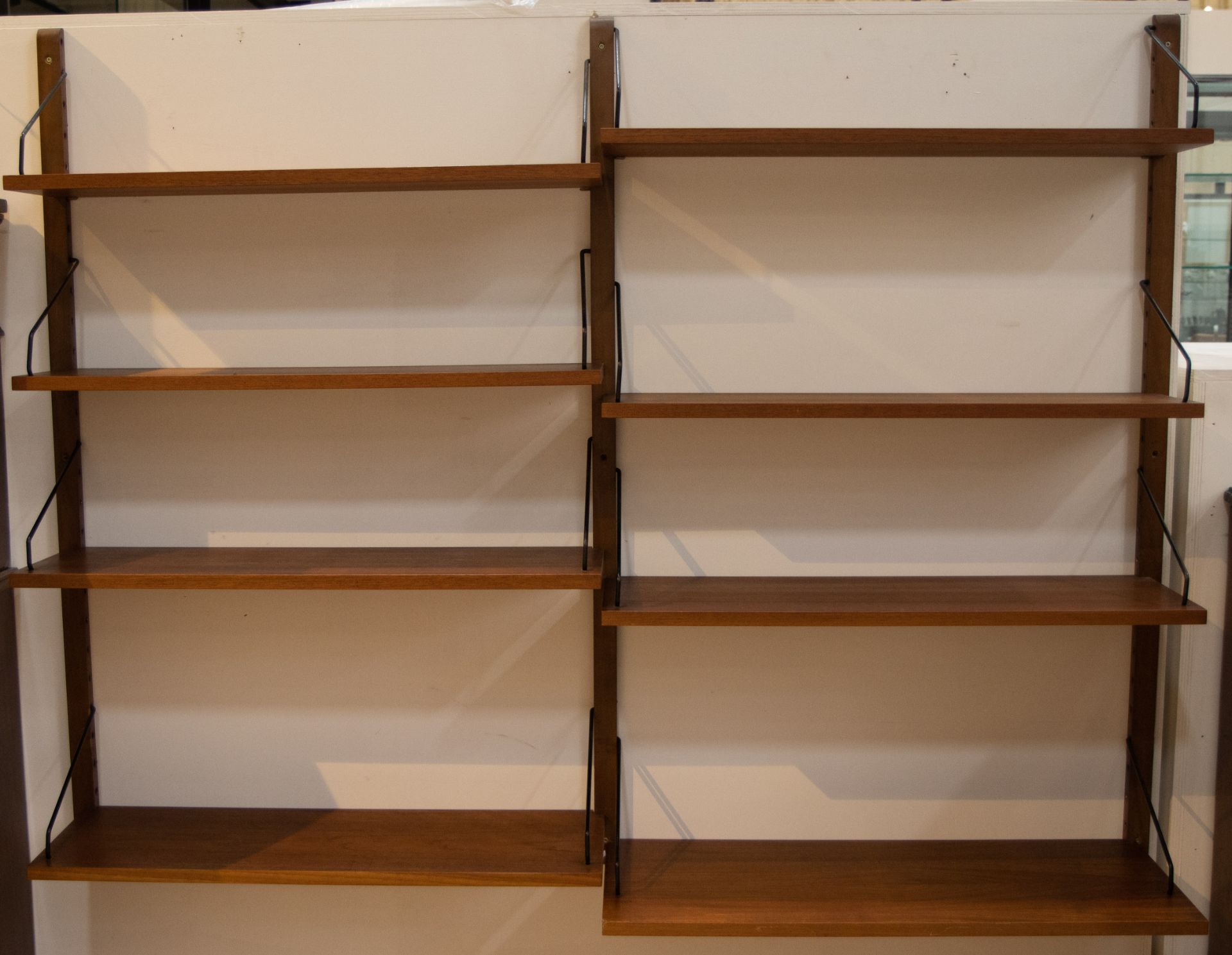 Vintage wall system - book rack in Cadovius style, 1960s, Scandinavian design