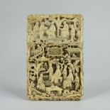 Chinese 19th century ivory card box