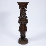 Neo-gothic oak column