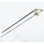 Ceremony sword officer with nacre handle and matching scabbard