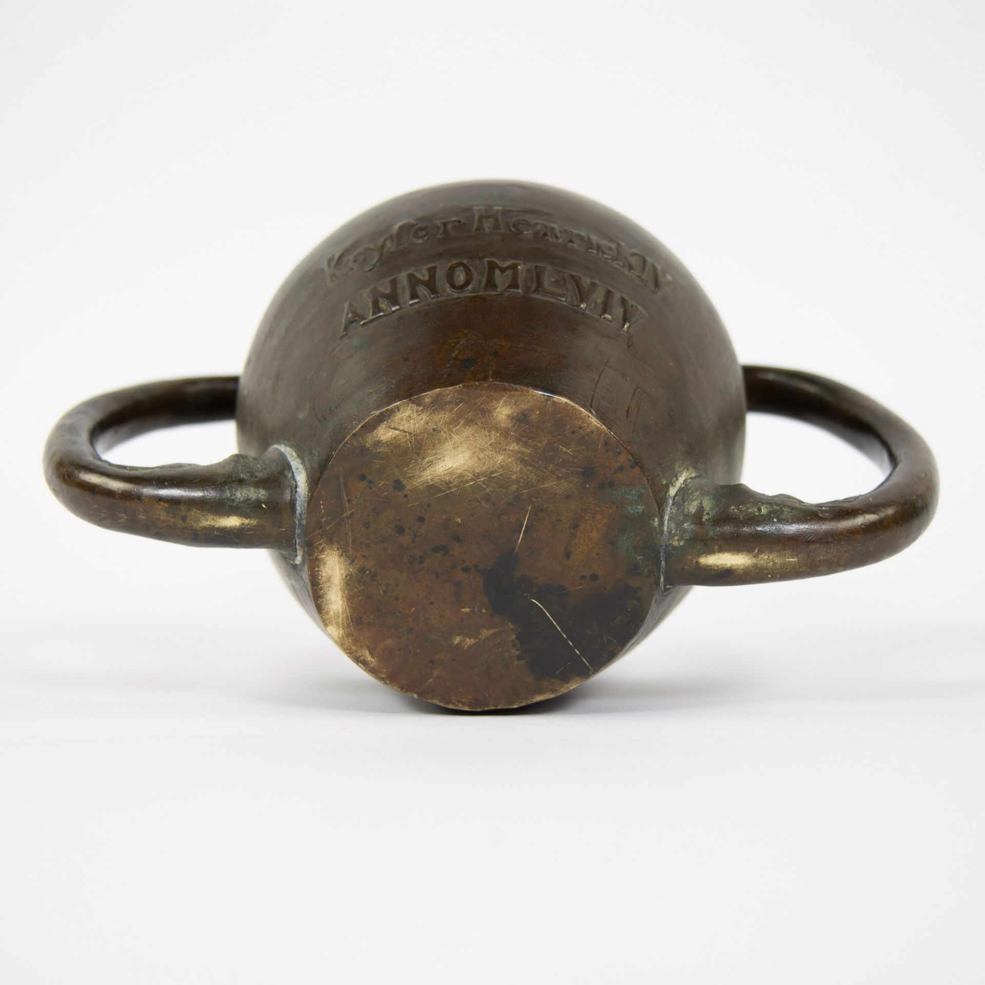 Bronze Bearded man jug marked ANNO MLVIV - Image 5 of 5
