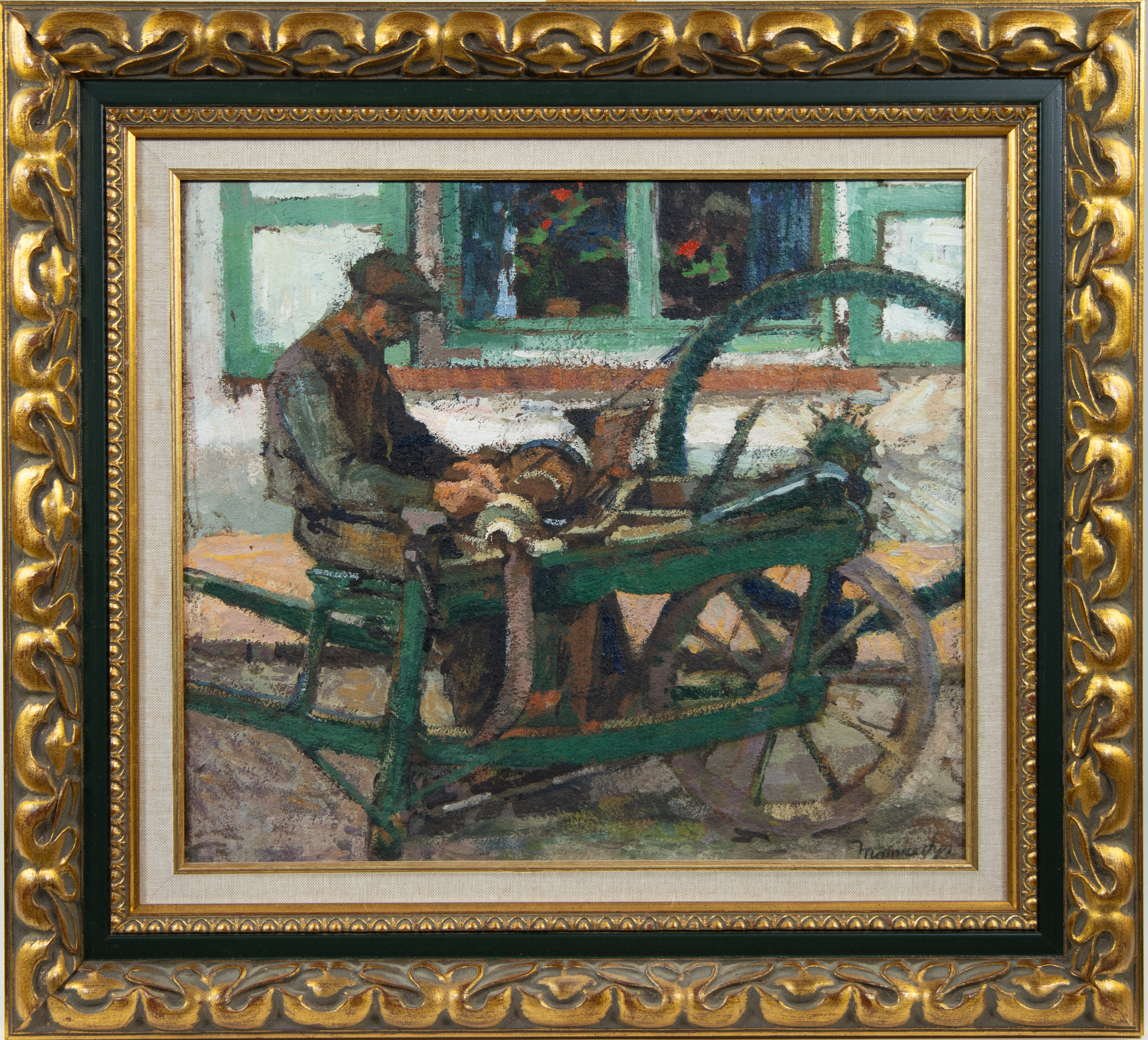 Maurice SIJS (1880-1972), oil on cardboard Dabbler, signed and dated 1913 - Image 2 of 4