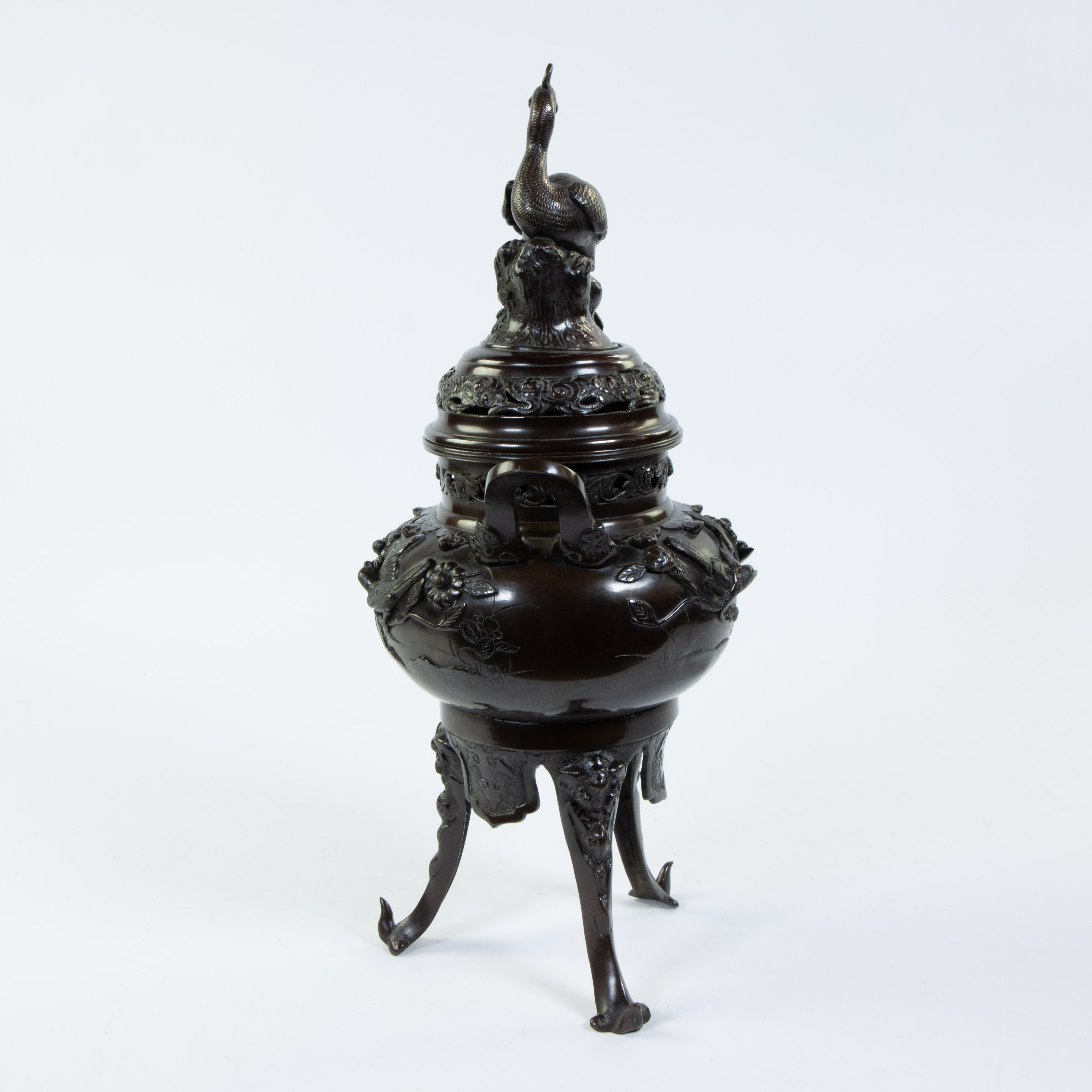 Japanese bronze incense burner, 19th century - Image 2 of 4