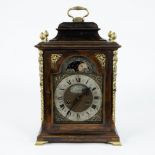 An English table clock with moon and date for the Dutch market, James Smith London, circa 1770, sold