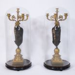 Claude GALLE (1759-1815) (attrib.), pair of Empire candlesticks depicting angels as caryatids, bronz