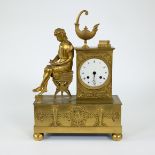 Empire clock in ormolu bronze, French, 19th century