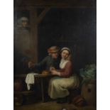 19th century romantic oil on canvas inn scene