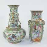 2 Canton vases, China, 19th century