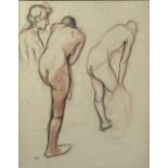 Georges LEMMEN (1865-1916), drawing-watercolor, charcoal, sanguine/paper, studio stamp