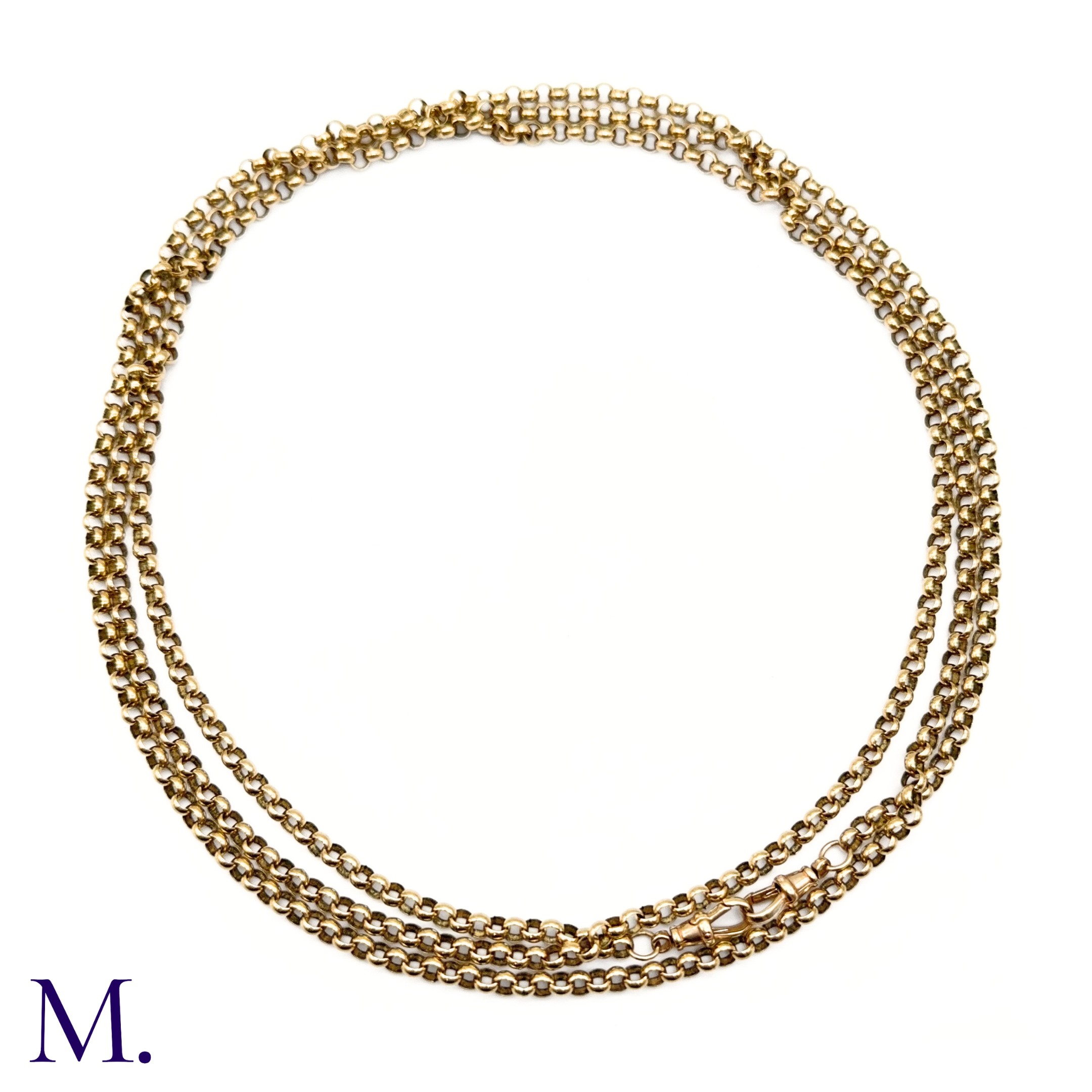 An Antique 9ct Gold Long Guard Chain - Image 4 of 6