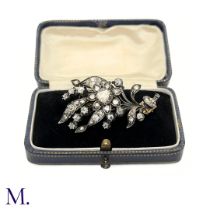 An Antique Diamond Flower Brooch