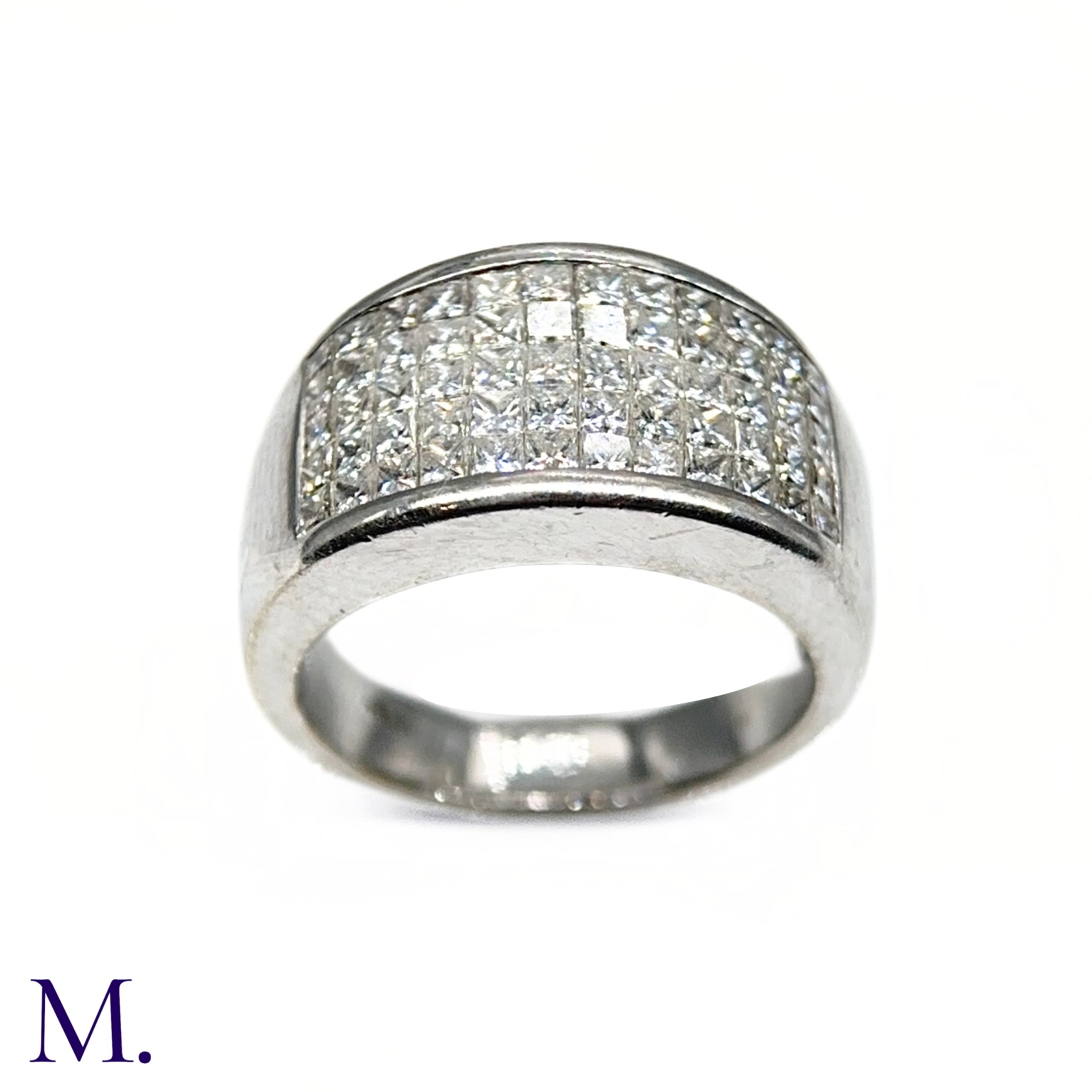 An 5-Row Asscher-cut Diamond Ring - Image 2 of 7
