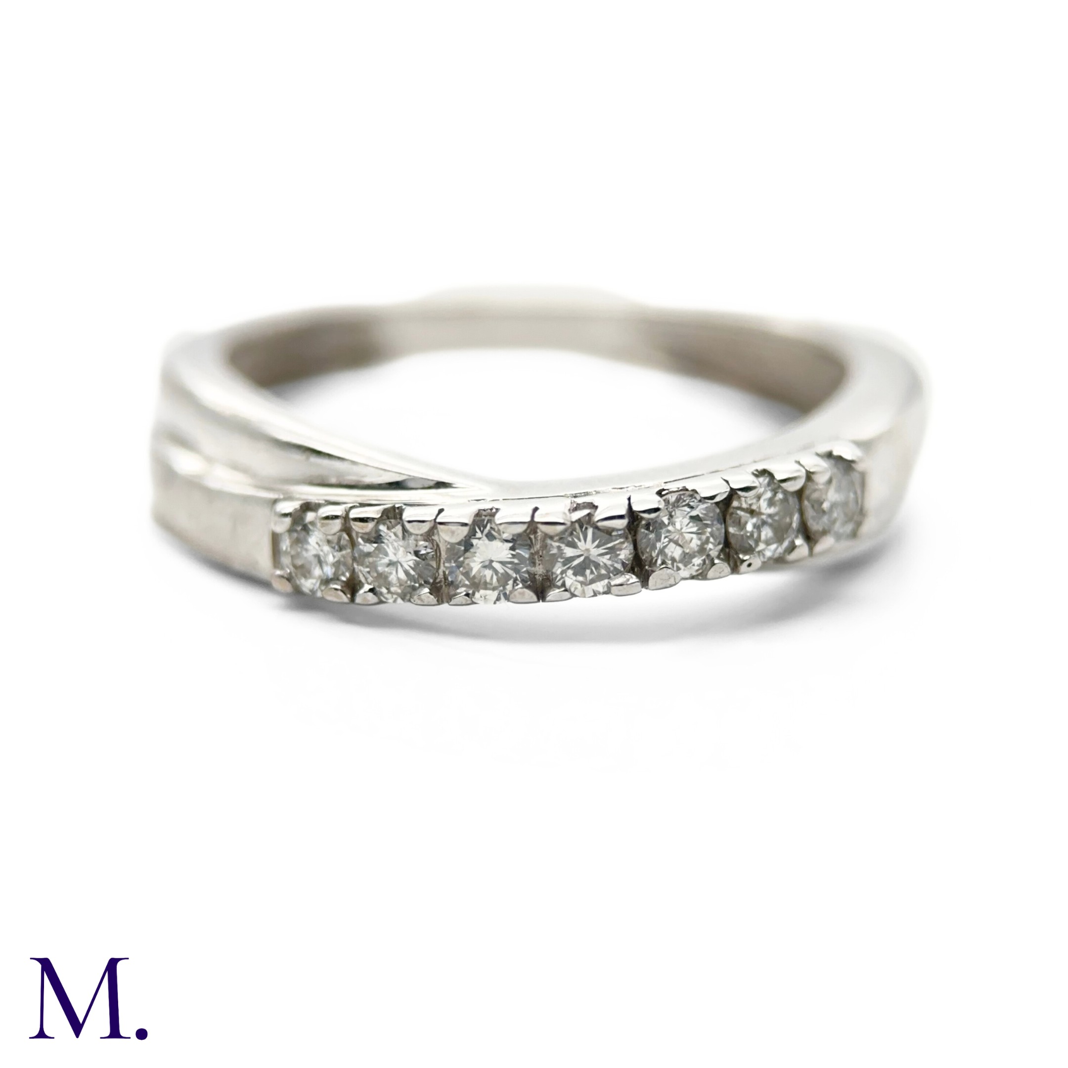 A Diamond 7-Stone Band - Image 3 of 6