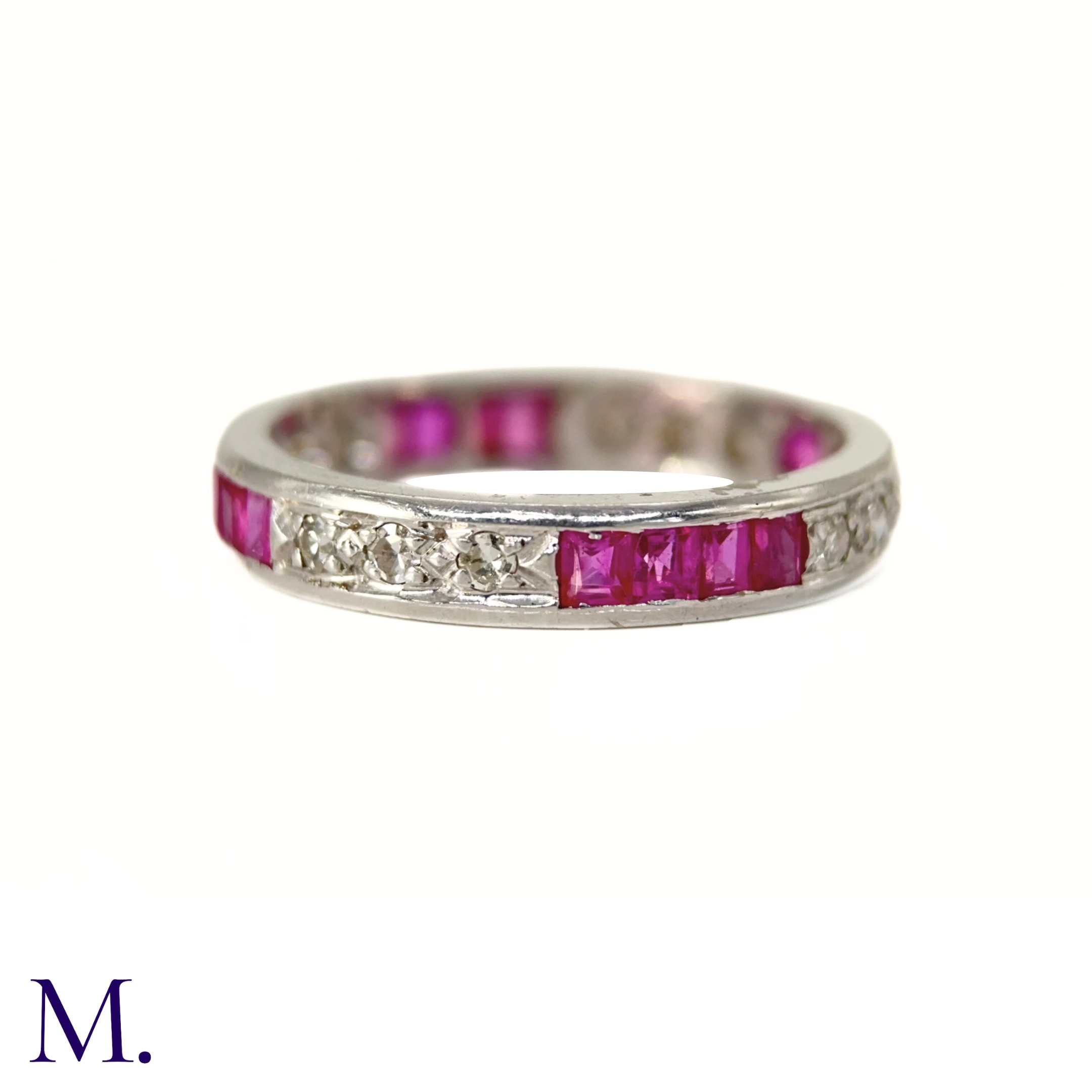 A Ruby and Diamond Eternity Band - Image 4 of 6