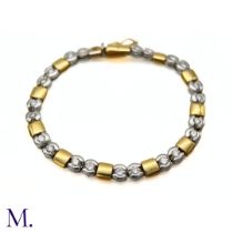 A Two-Colour Gold and Diamond Bracelet